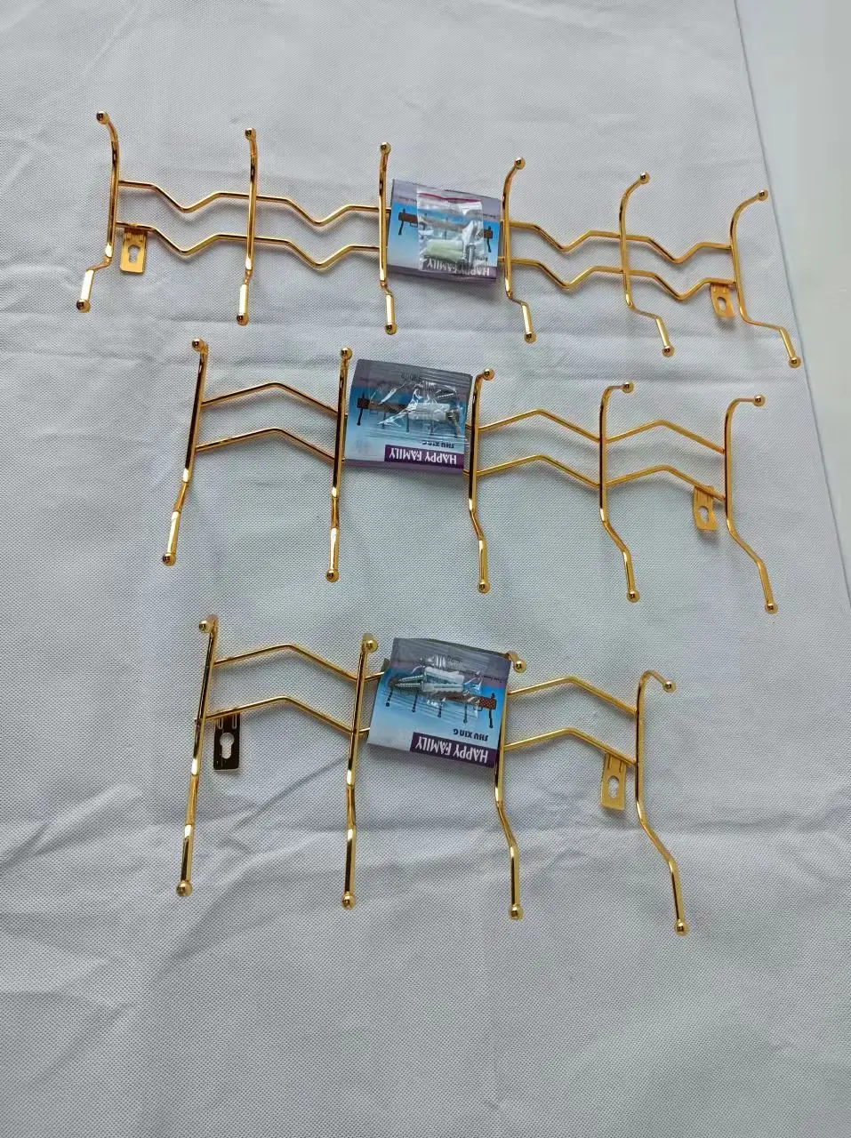 Golden Coat Rack Heavy Duty Wall Mounted Hat Towel Purse Robes Mudroom Bathroom Entryway Stainless Steel Metal Row Hooks