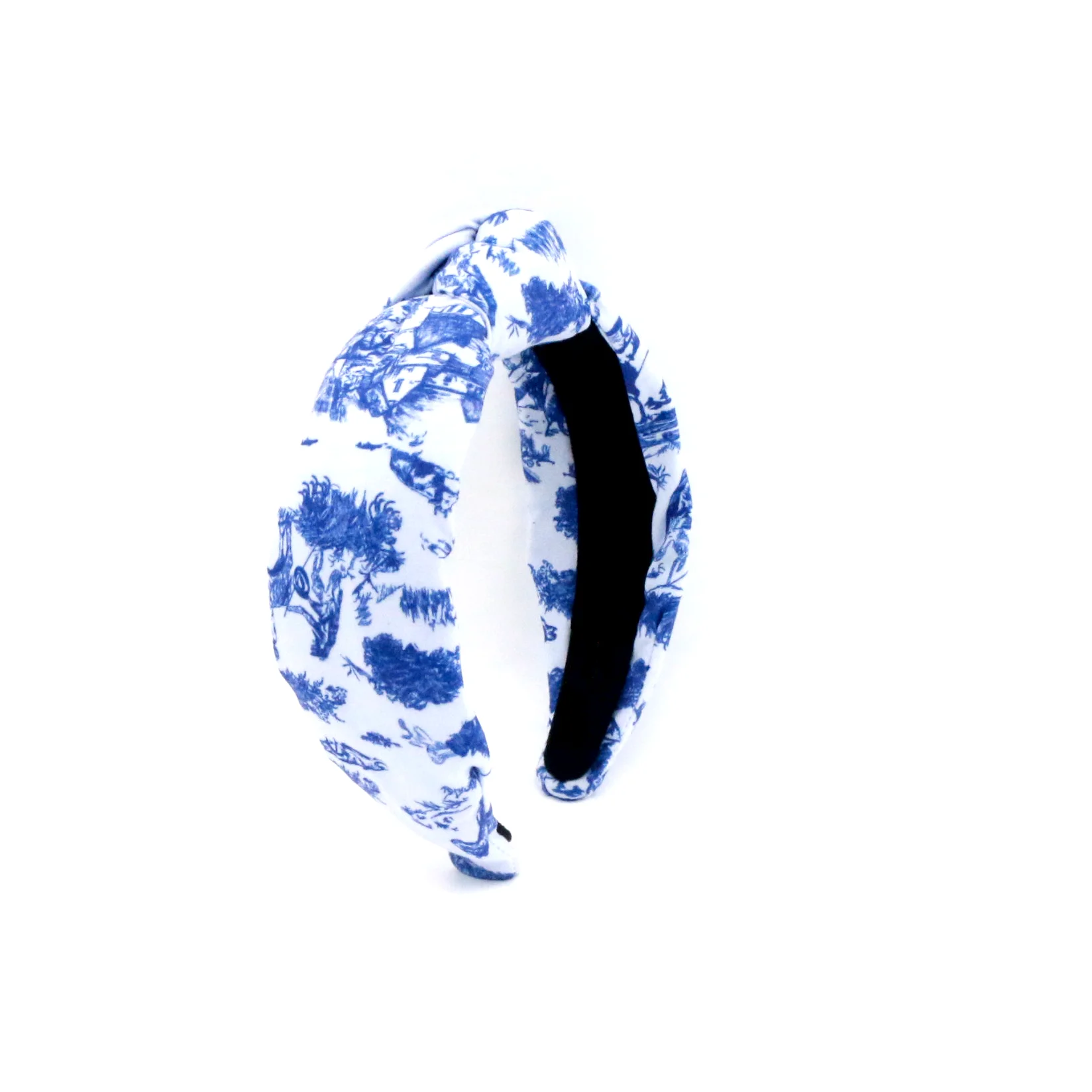 Europe America designer headband sets blue print hand made bling fall hairband for women