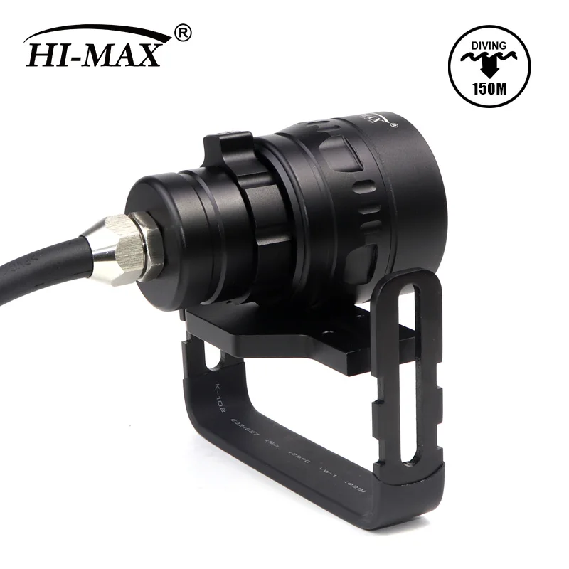 HI-MAX 3500 Lumen 3 LED 26650 Battery Canister Torch Diving Cave Light