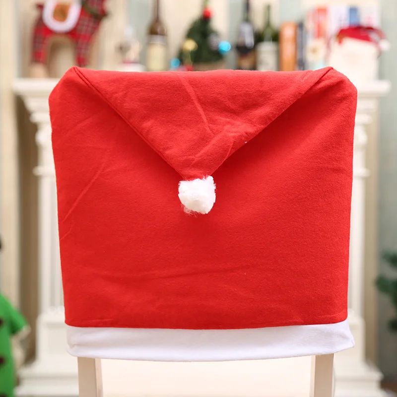 New Design Eco-friendly Non-woven fabric Christmas tree Printing Christmas Decoration Chair Cover