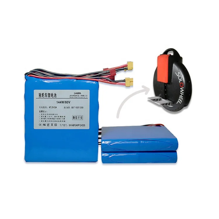 ODM Manufacture 60v Battery 2ah BMS Rechargeable Battery Pack for One Wheel Balance Car
