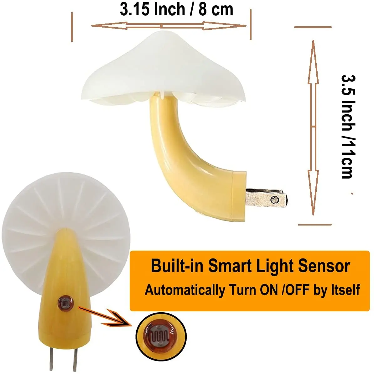 High Quality baby Sensor bedroom decor LED Colourful Plug in Mushroom Lamp kids Night Lights
