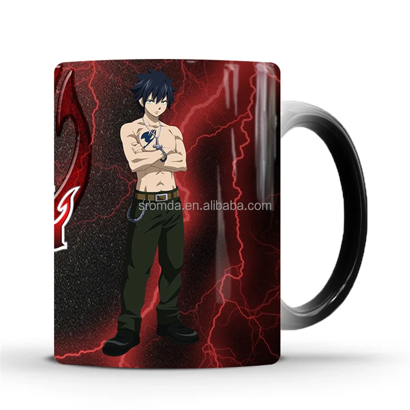 Wholesale Gift Cups Fairy Tail Color Changing Mug Thermal Magic Coffee Mug Ceramic Milk Cups