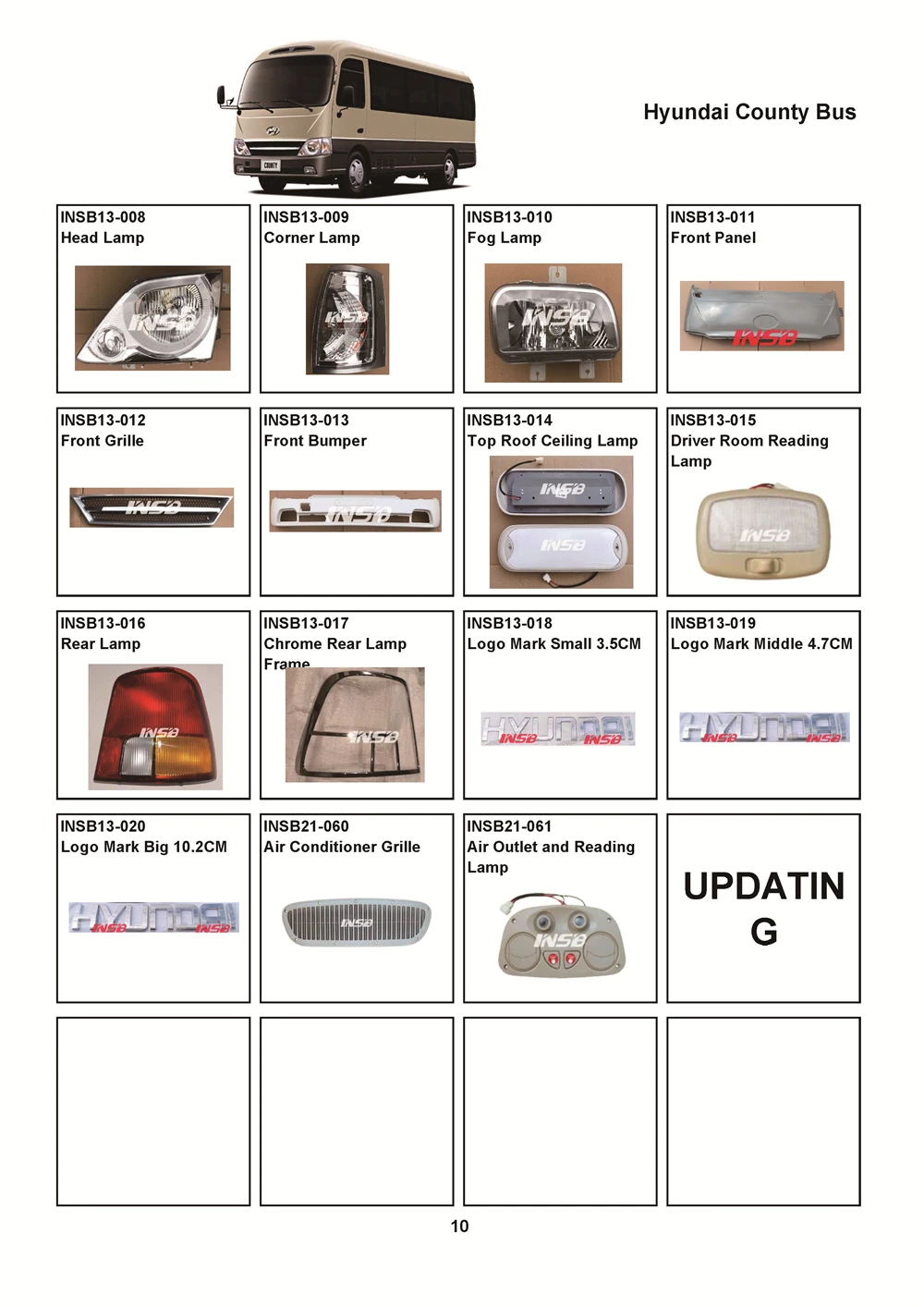 924025A100 924015A100 92402-5A100 92401-5A100 Bus Rear Lamp for Hyundai County Bus Spare Parts INSB13-016