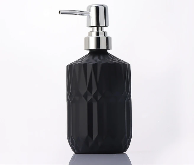Custom Factory Price Home Washroom Accessories Soap Dispenser Marble Effect Resin Bathroom Set