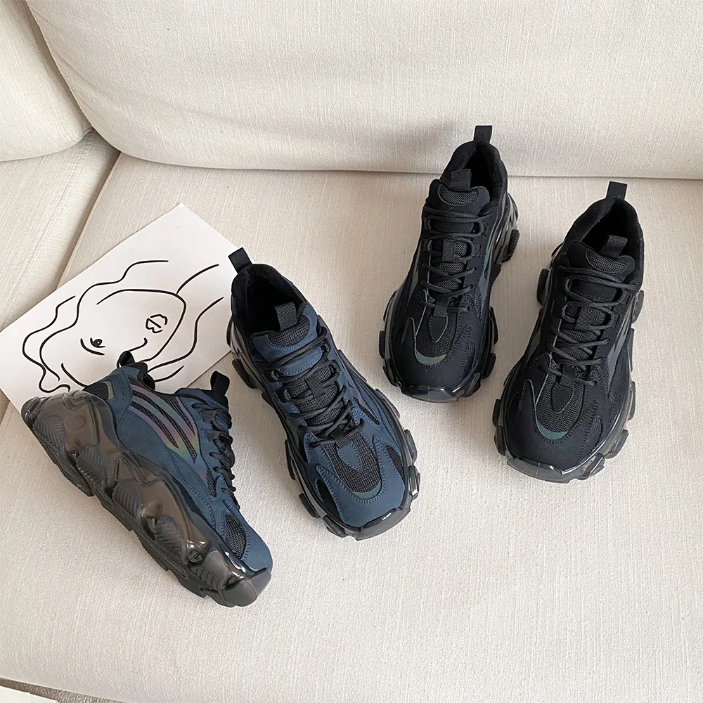 
winter wear thick platform plush designed old dad sneaker shoes women clunky sport shoes 