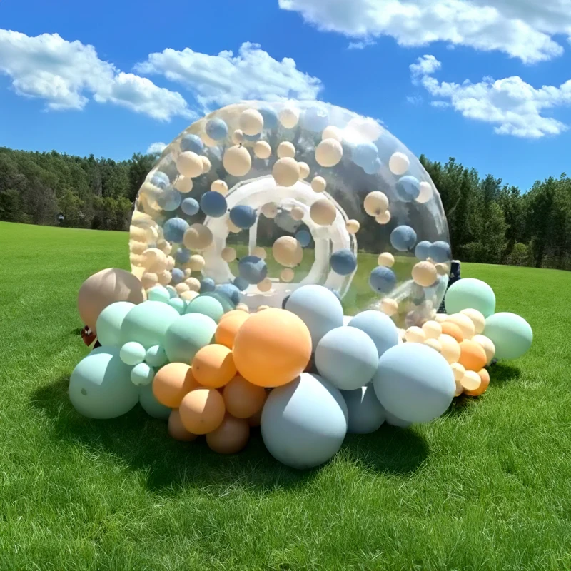 AOYU Clear Pop Up Hot Selling Giant Transparent Plastic Bubble Inflatable Lawn Tent Dome Single Tunnel With Mat