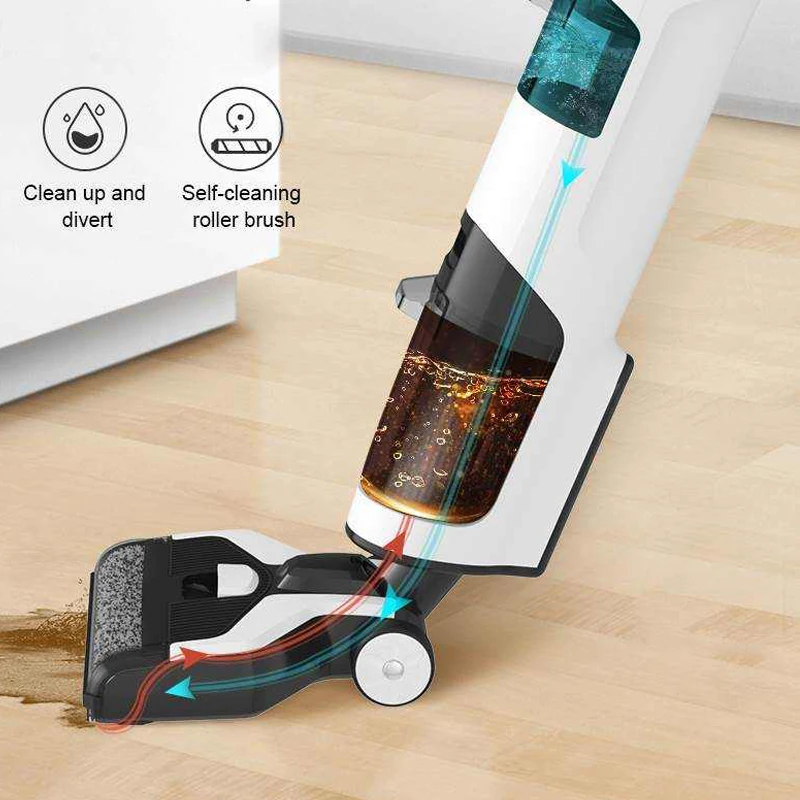 Battery Powered Rechargeable Floor Cleaning Wet Dry Cordless Stick Vacuum Cleaner