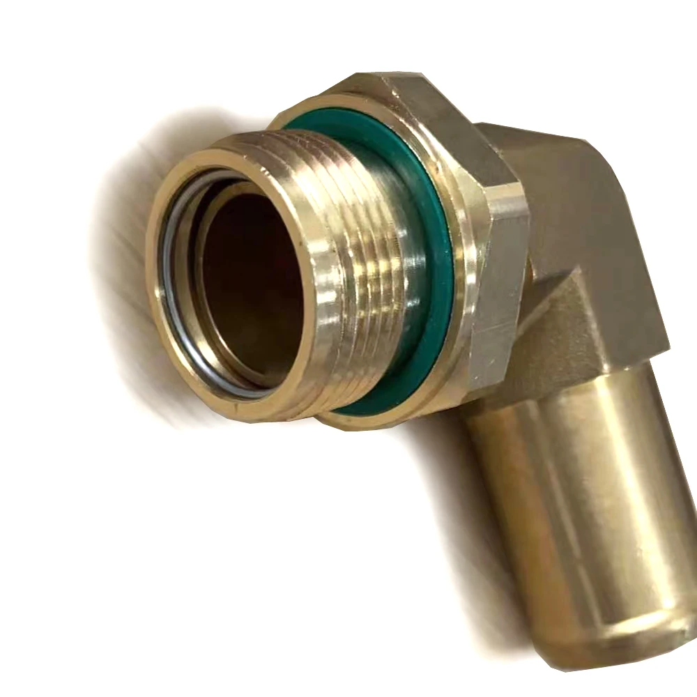 Inch screw thread and Metric thread brass copper material for automobile Elbow of steering gear