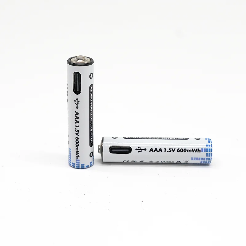 Retailer Li-ion Battery Pack AA AAA USB Type-C Port Rechargeable Batteries 2600mWh 1.5V Lithium Battery aa aaa USB Li ion Cell