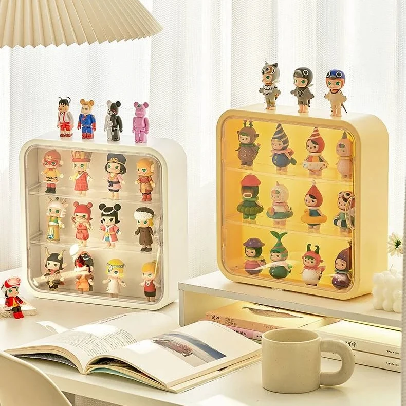 classic Blind box storage display stand hand doll doll bubble Matte display box frame transparent wall cabinet
