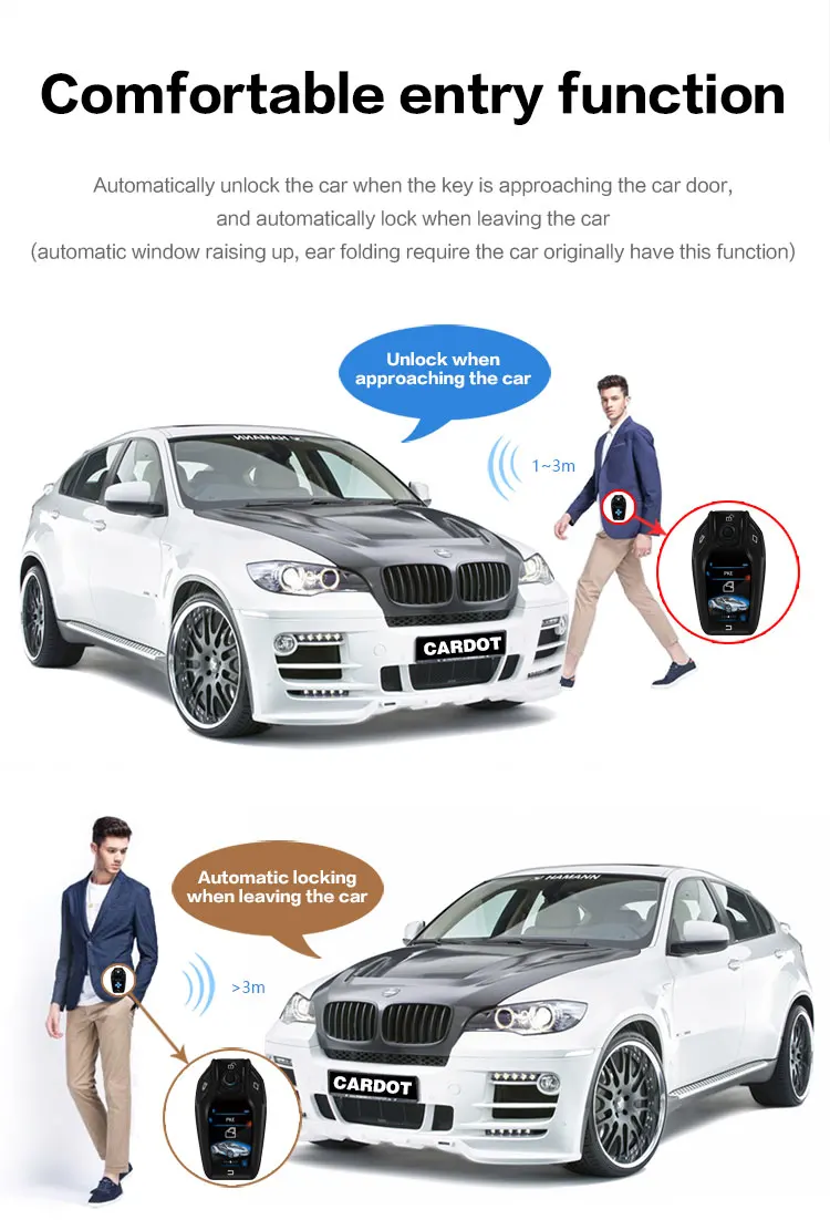 Drop Shipping KOL Cardot Best Passive Keyless Entry Remote Starter Smart Car Alarms