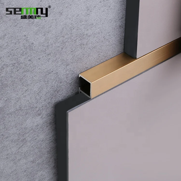 Hot Sale Aluminum 6063 T5 Material Ceramic Decorative Corner Shape Aluminum Wall Tile Trim