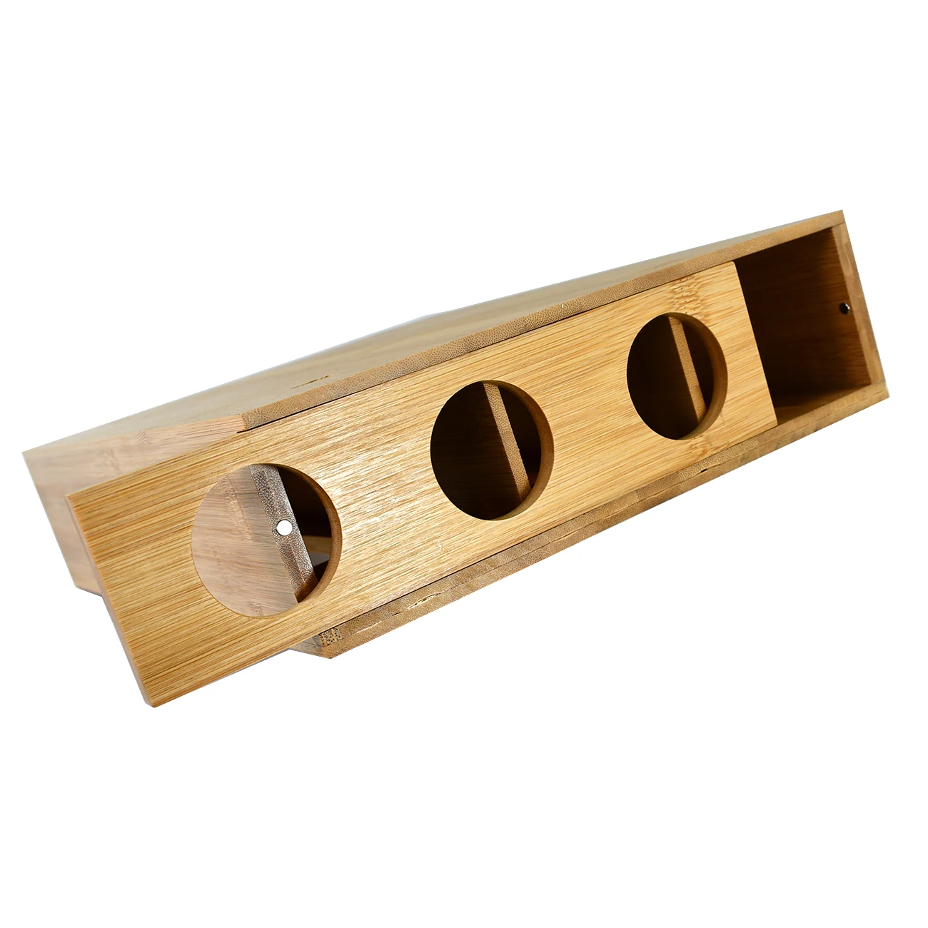 Wood Plastic Wrap Roll Organizer Holder 3 In 1 Bamboo Tin Foil Dispenser with Cutter and Labels Screw for Wall Mounted