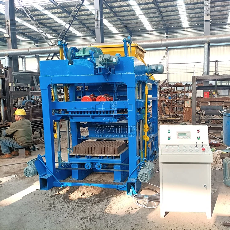 brick making machine QT4-25B Molds can be customized and replaced automatic interlocking block machine