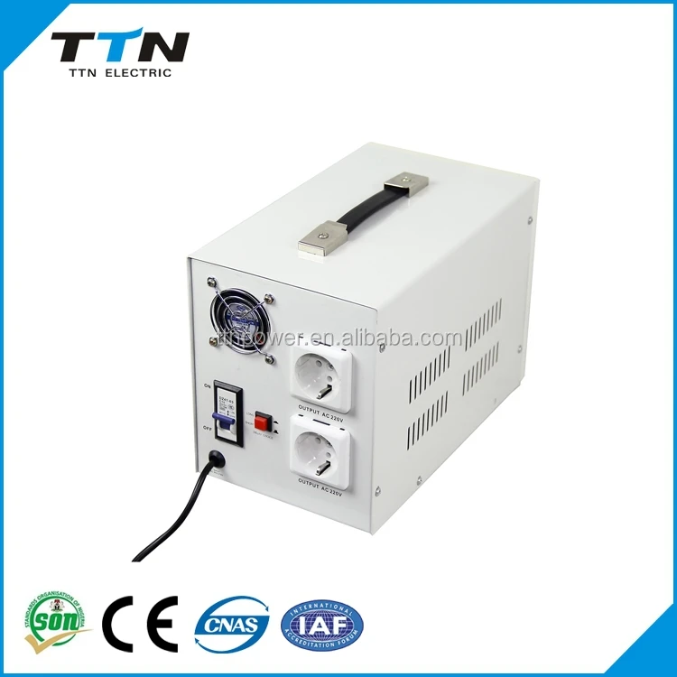 TTN Electric 220V 230V AC output LED graphic displayer 1KVA automatic voltage regulator stabilizer