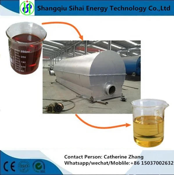 Vacuum working form continuous oil refinery plant