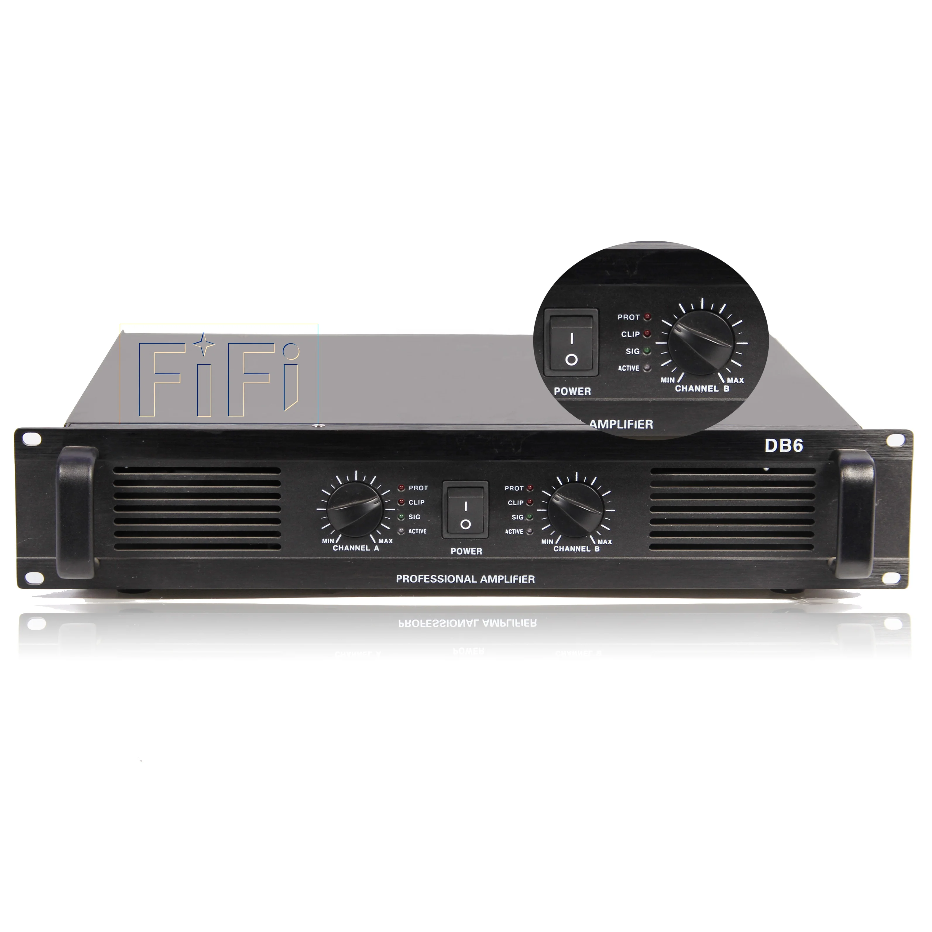 FIFI Hot Selling Professional PA Audio System 300W*2 Power CLASS AB Stereo Amplifier