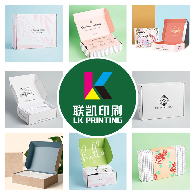 Custom Print Ecommerce Corrugated Paper Boxes Recycled Cardboard Zipper Tear Strip Mailer Packaging Shipping Box Custom Logo