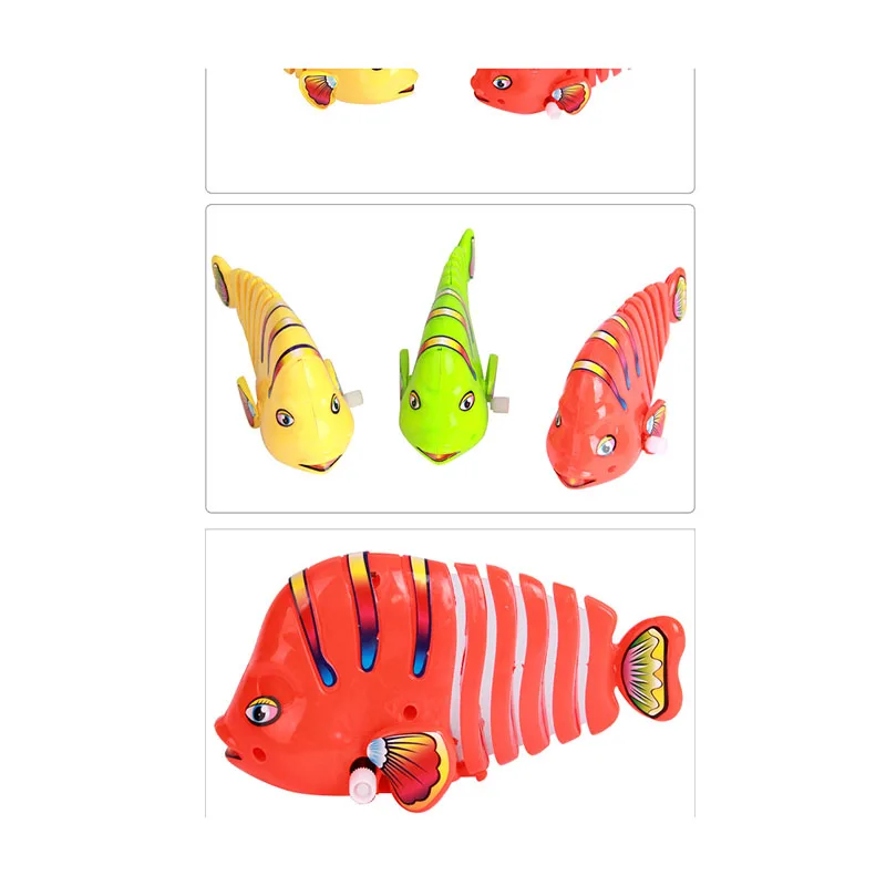 
YY0143 Clockwork Toy Fish Toy Import From China Colorful Fish Wind-up Clockwork Play set 