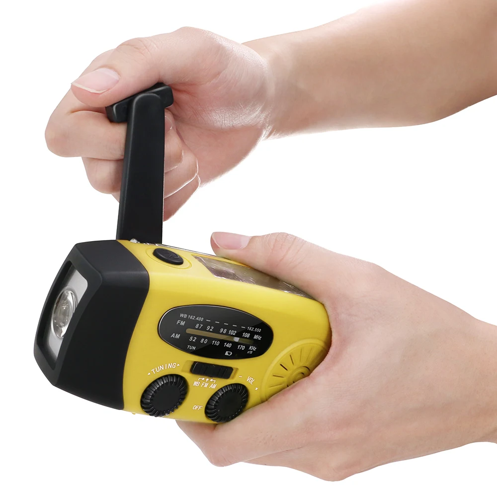hand crank generator with battery small radio multi band radio