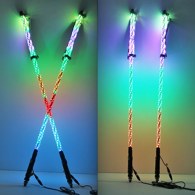  Led RGB кнут легкий водонепроницаемый синий зуб управления multi-цветов супер яркий флаг с сигналами 