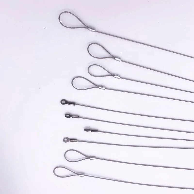 C-Pin cable manufacturers Galvanized Steel Wire Rope Toughened Cable End with Eyebolt Metal Terminals