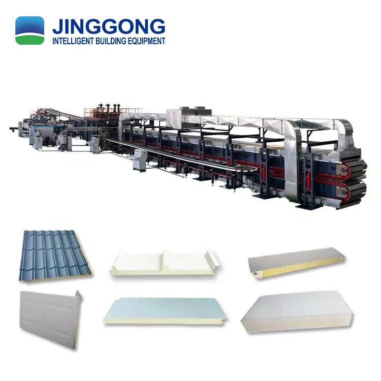 House building material board making machinery sandwich panel machine production line for door wall roof