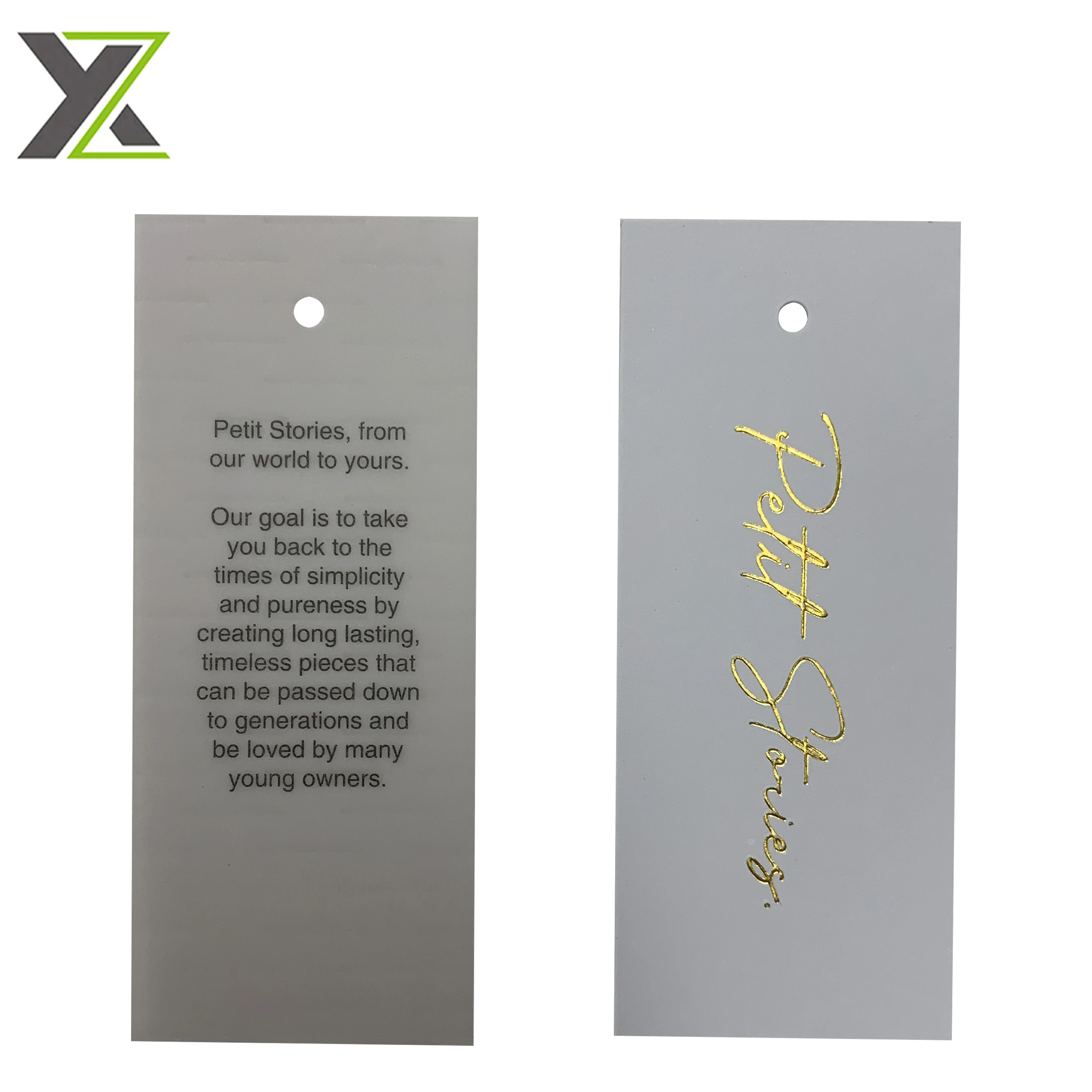custom logo printing string swing tag for garment clothing hang tags