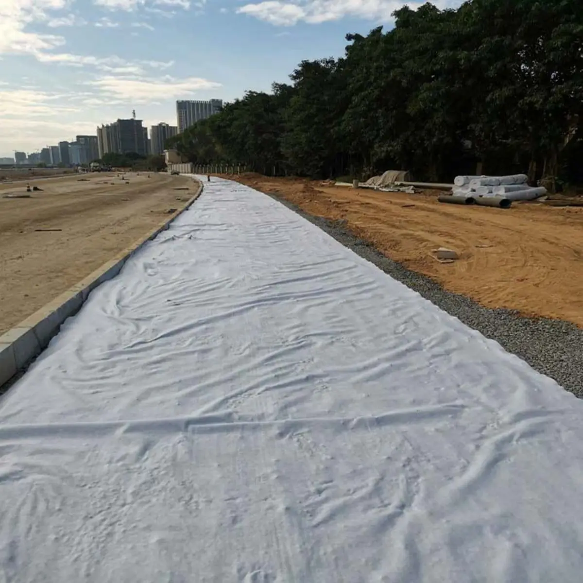 Manufacturer Long Fiber PP and PET Non-woven Geotextile 100g-800g M2