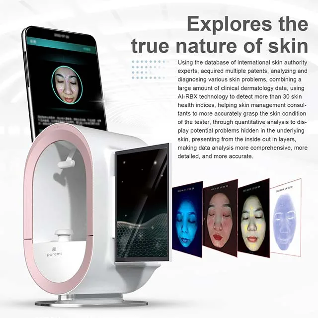 CE Portable 3D Skin Analyzer Facial Scanner New AI Technology for Hair Body Analysis Enhanced Salon Skin Test Diagnostic Machine