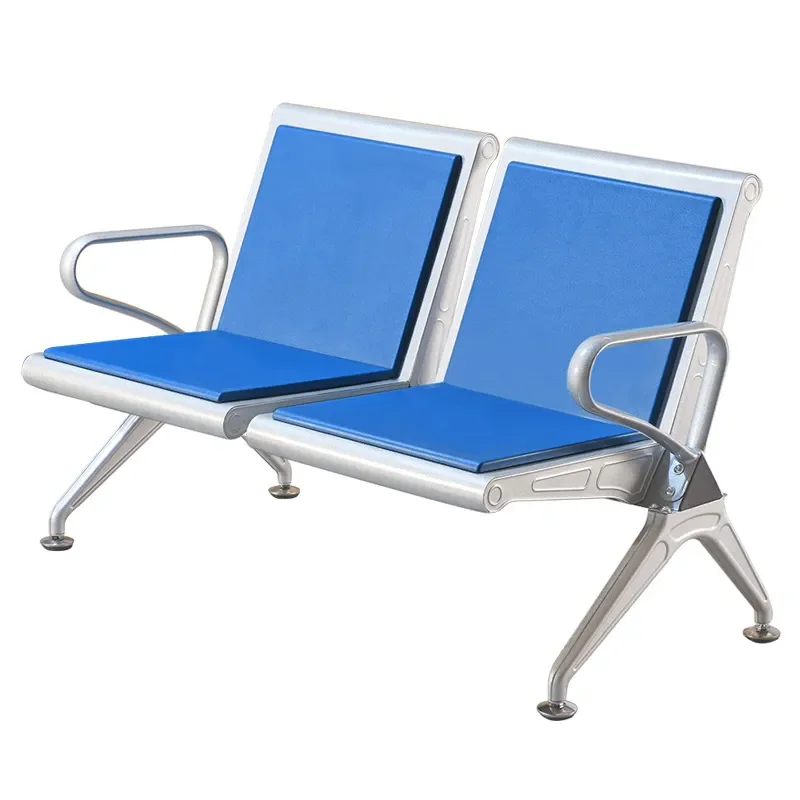 Modern Designed Airport Waiting Chairs with Stainless Steel Armrest Various Colors for Hairdressers Banks Hospitals Parks
