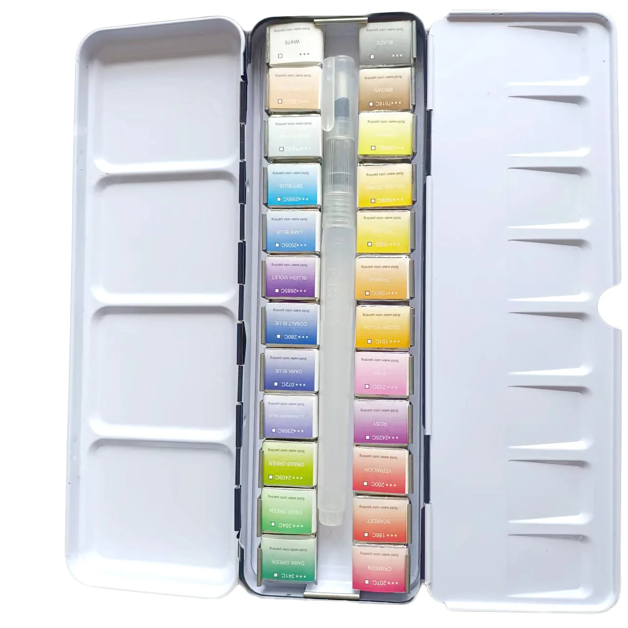 Factory Manufacture Various 24Colors Kids Children Use Artists Solid Watercolor