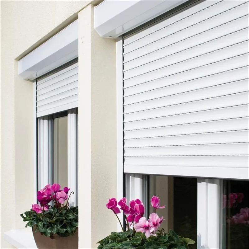 TOMA -Aluminium Double Layers Foam Slats. aluminum electric roller shutter with mini remote controller