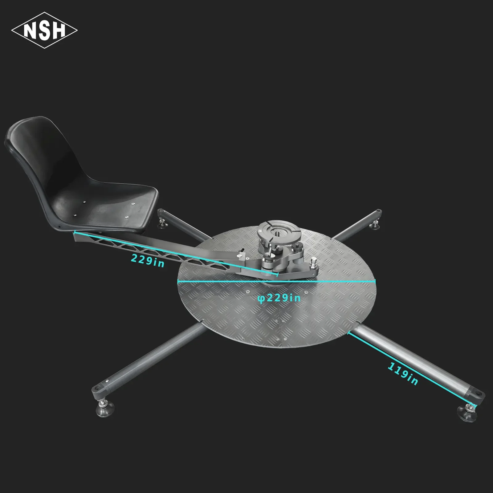 NSH Spider Platform 360 Degree Rotating Turntables With Seat Soccer Camera Equipment For Video Shoot