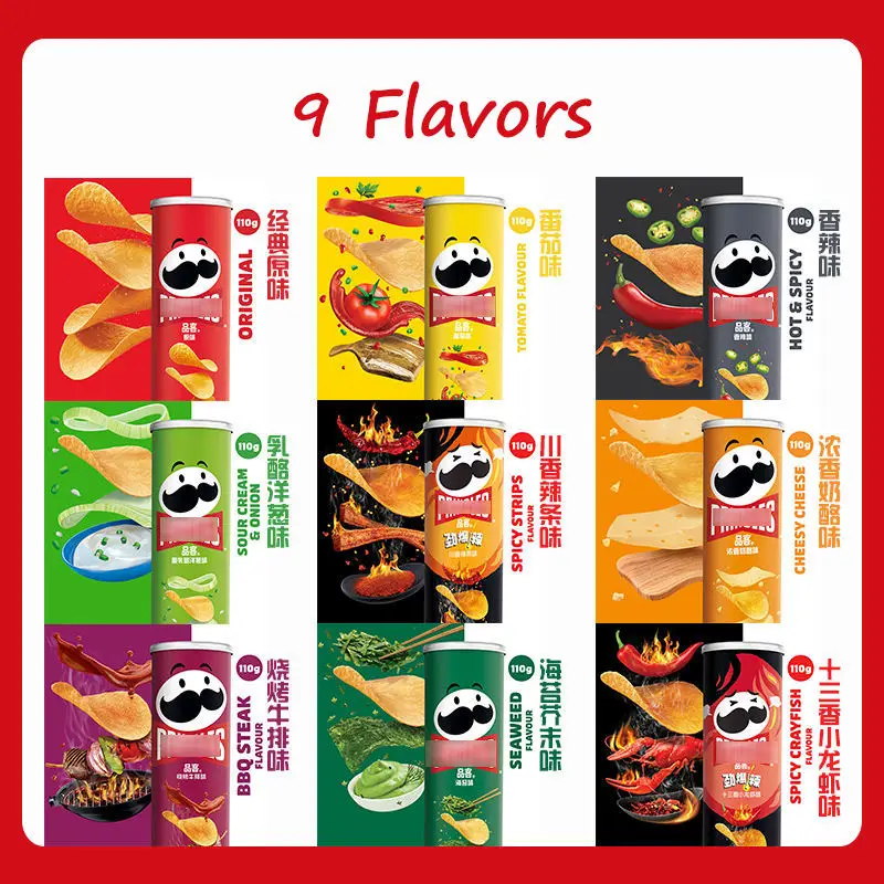 Pringle Chips Crisps 110g Health Snacks Food Potato Exotic Snacks Wholesale Pringle Potato Chips