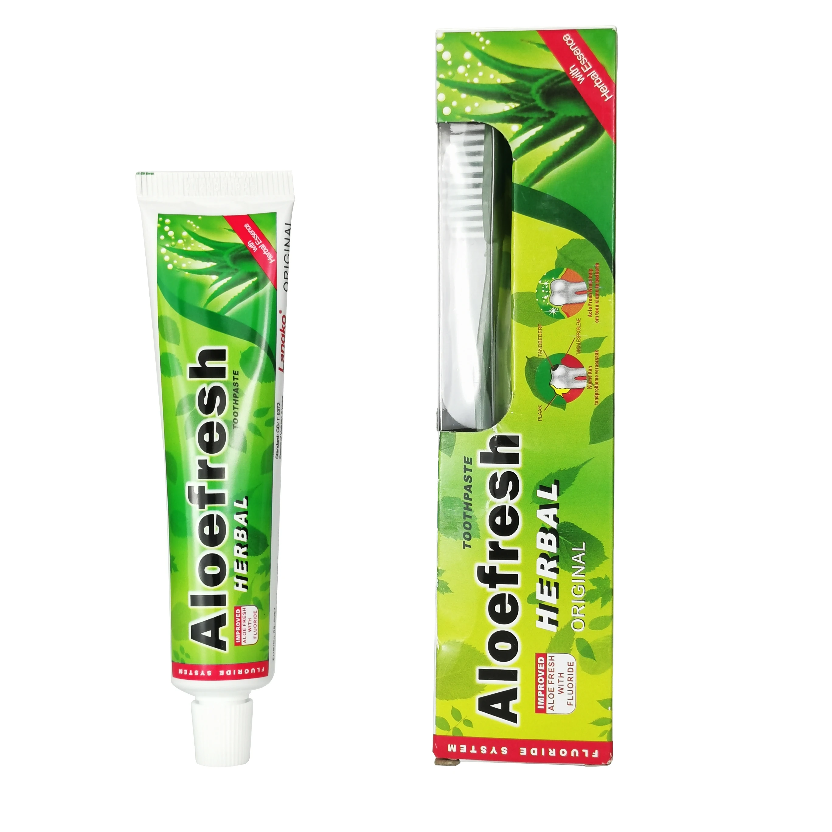 Aloe   herbal 55ml toothpaste with toothbrush