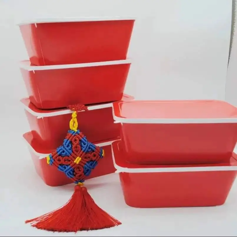 Food Grade 100% Eco friendly Disposable Bamboo pulp Lunch Box Compostable Bento Box Bio Restaurant Tankeaway Packaging Container