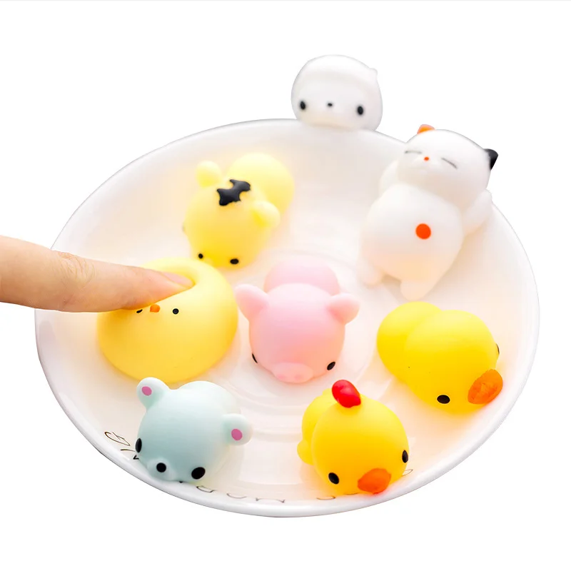  Act раньше мини ТПР мягкие кавайные игрушки-сквиши Mochi блестящие игрушки животные