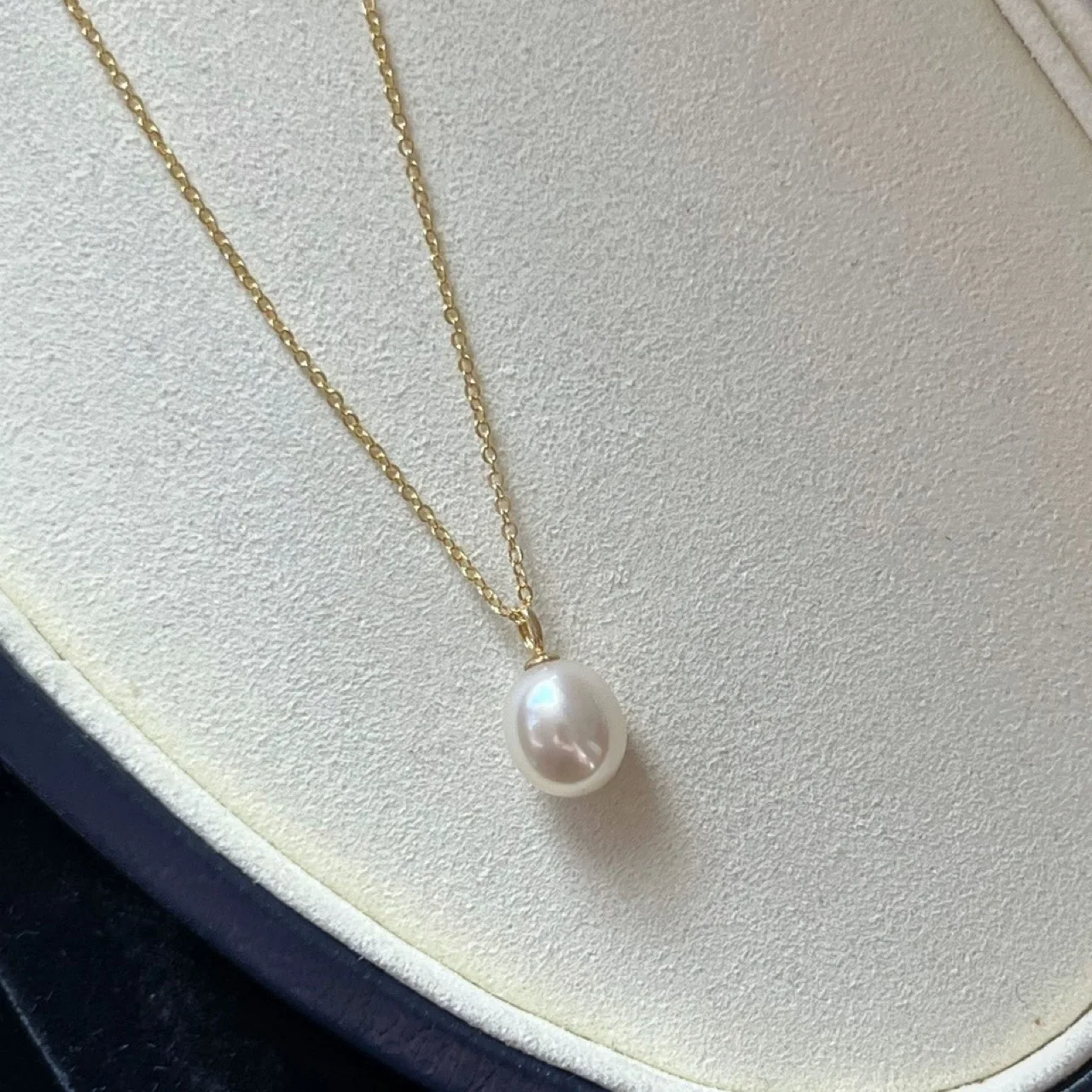 Classic Real Freshwater Pearl Drop Necklace For Women Girl Gift White Pink Purple Natural Pearl Gold Plated Necklace