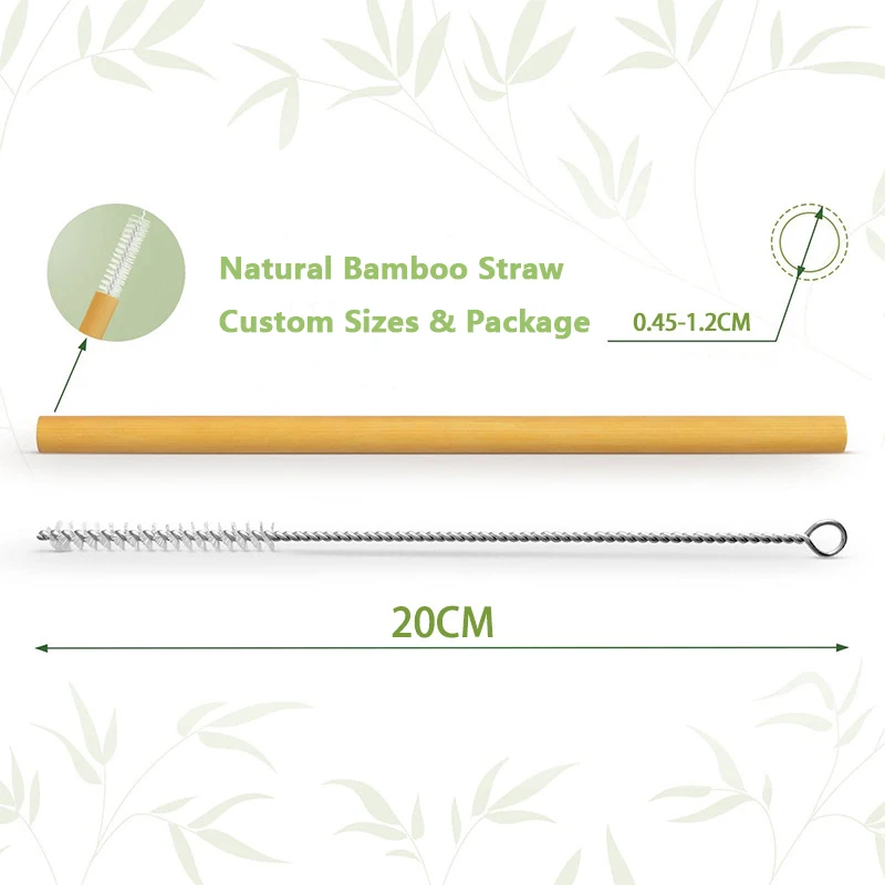 Wholesale Price Natural Biodegradable Reusable Bamboo Drinking Straws