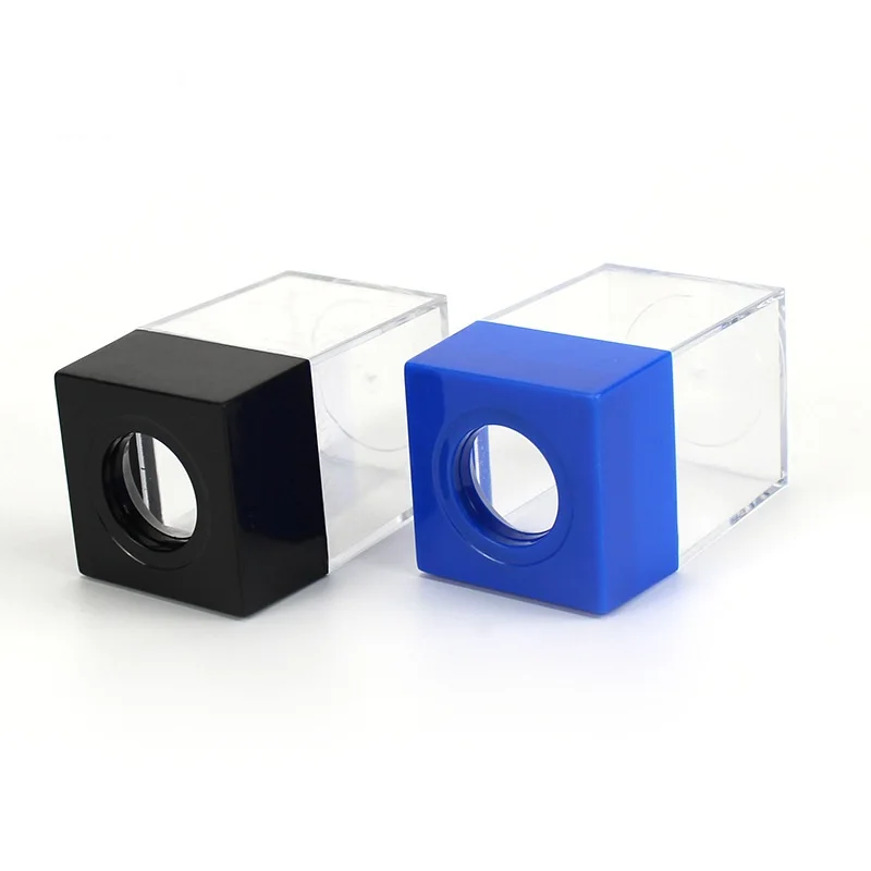 Magnetic Transparent Plastic Clip Dispensers Box Square Round 100pcs Paper Clip Holder For Office School Stationery Use