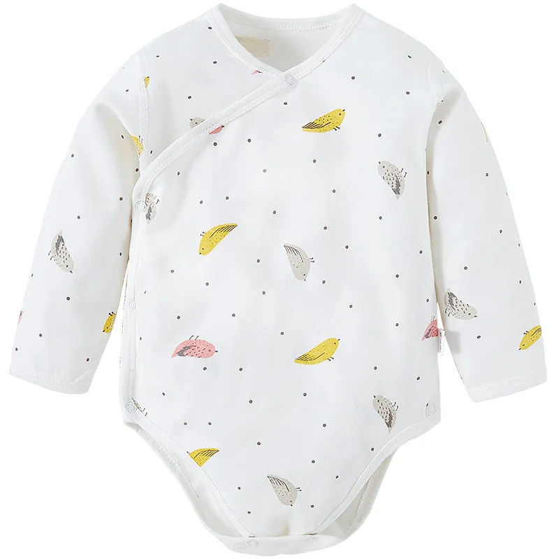 2023 new boy long-sleeved one-piece girl clothing 100% cotton newborn clothes baby romper