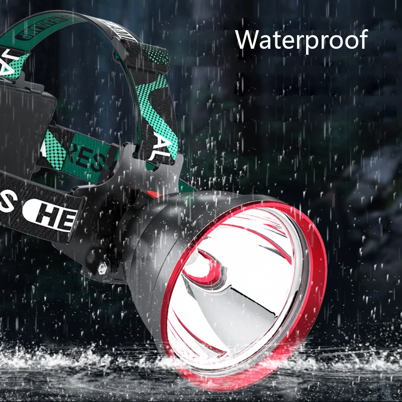 2024 Bright Led Rechargeable Head-mounted Mining Lamp Super Bright Long-distance Shooting Yellow Light Night Fishing Headlamps