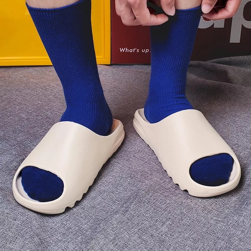 Новинка оригинальные женские сандалии Yeezy с фирменным логотипом мужские под