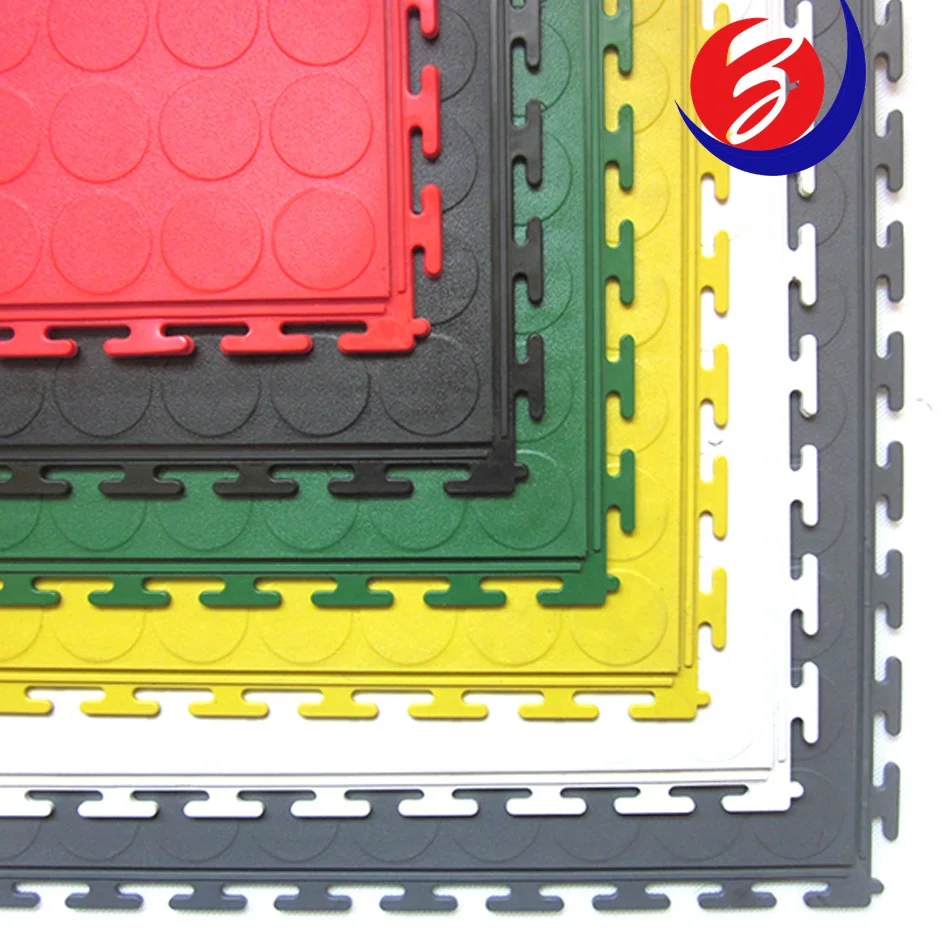 invisible interlock pvc interlocking garage floor tiles vinyl plastic auto repair workshop flooring with hidden lock 68cd