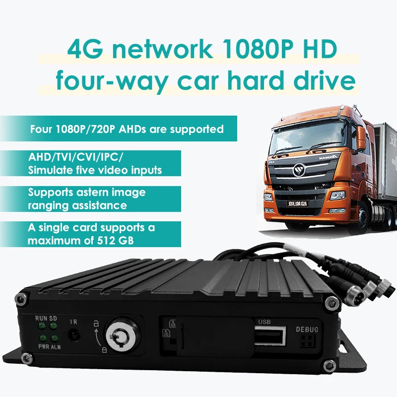 DC9-36V автономный видео H.264 MDVR жесткий диск 512G SD карта HDD 4 8-канальный мобильный Автомобильный видеорегистратор с VGA 4G видеовход