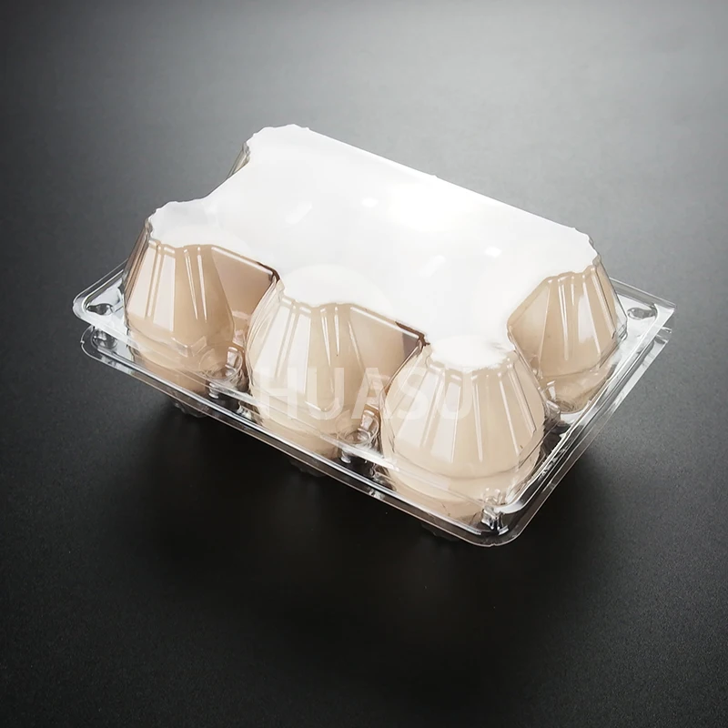 Eggs Plastic Packaging Box Egg Packing Tray 6-holes egg tray