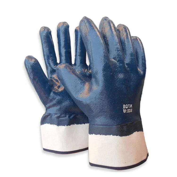 PU Rubber Nitrile Coating Knitted Wrist Hand Working Gloves