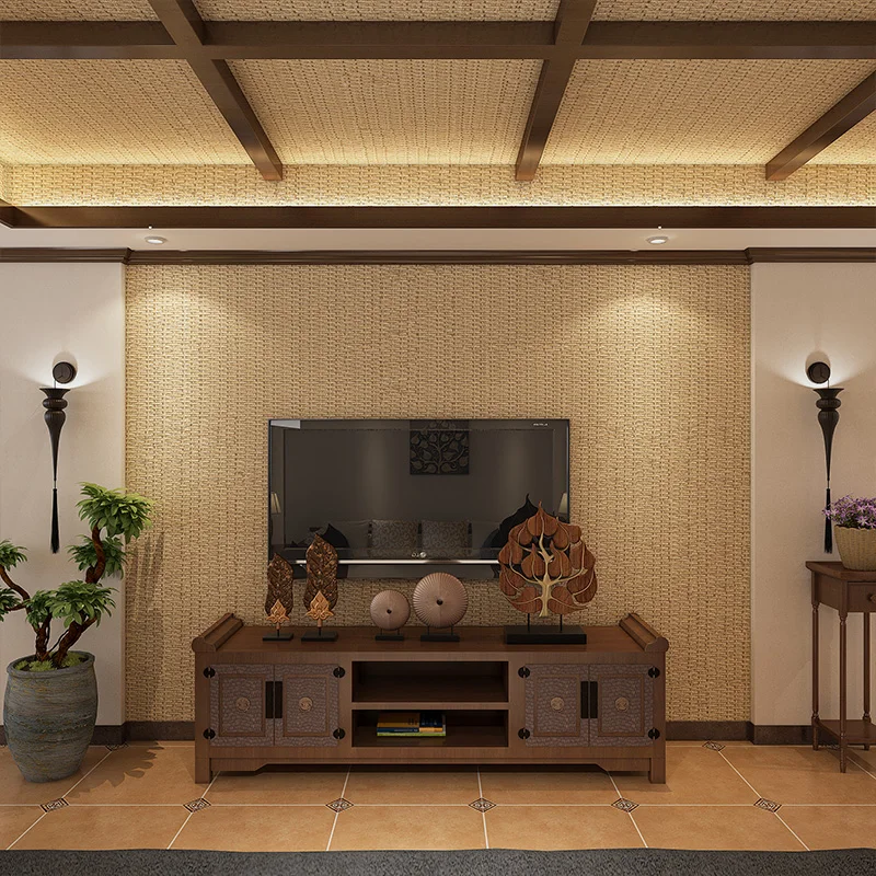 LTR  Wall Ceiling Webbing rattan Decoration Materials weave PE synthetic rattan sheet